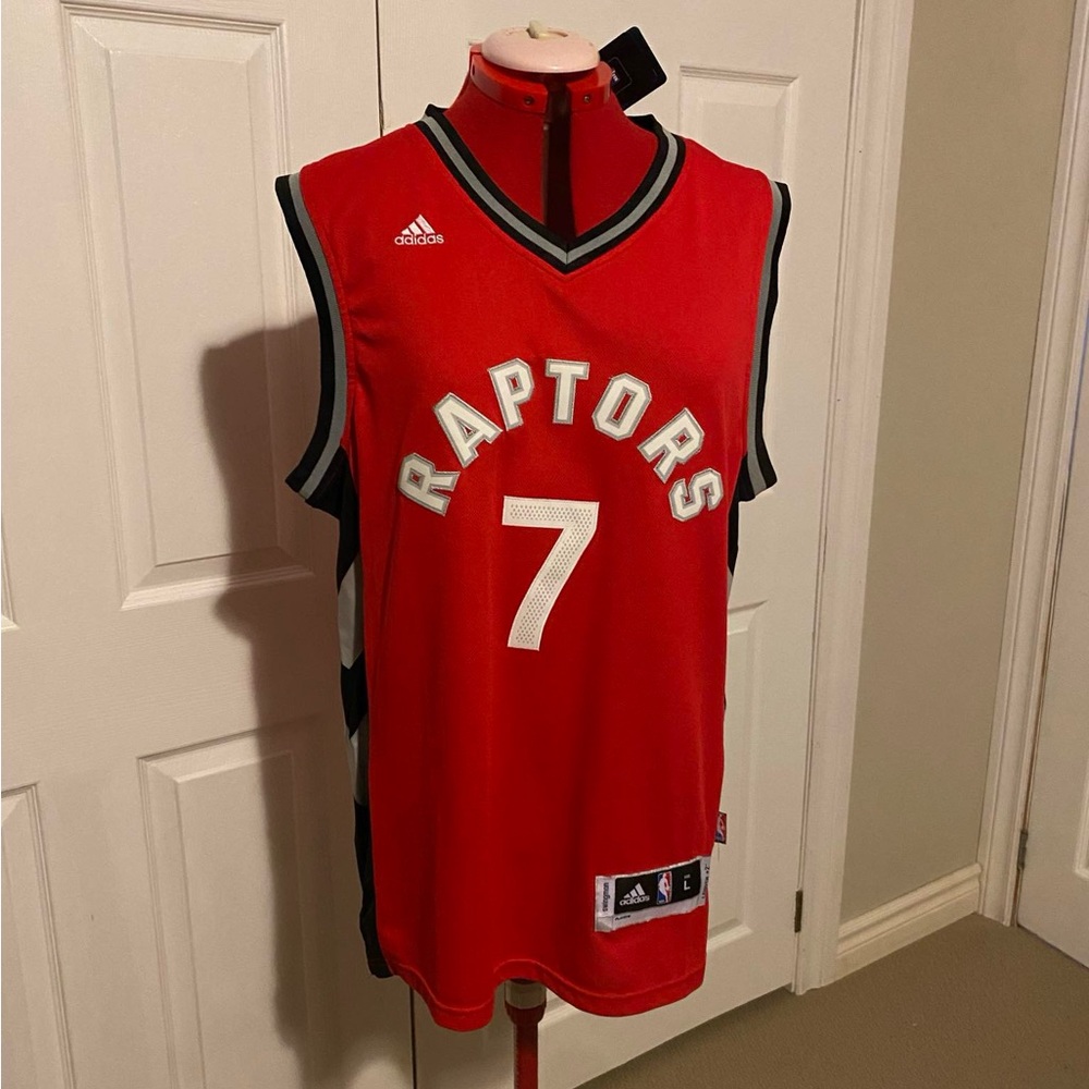 Adidas NBA Toronto Raptors #7 Lowry Red Jersey Size Large +2 Length